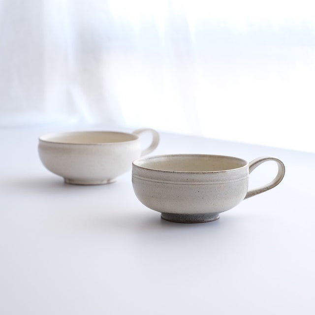 【陶芸家：山本直毅】陶器4点セット（ボウル・スープカップ・花器・ピシェ） 陶芸家：山本直毅】陶器4点セット（ボウル・スープカップ・花器